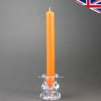 20cm Traditional Drawn Orange Rustic Dinner Candles